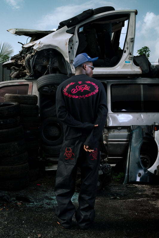 REBELLION RED WAFFLE TEE