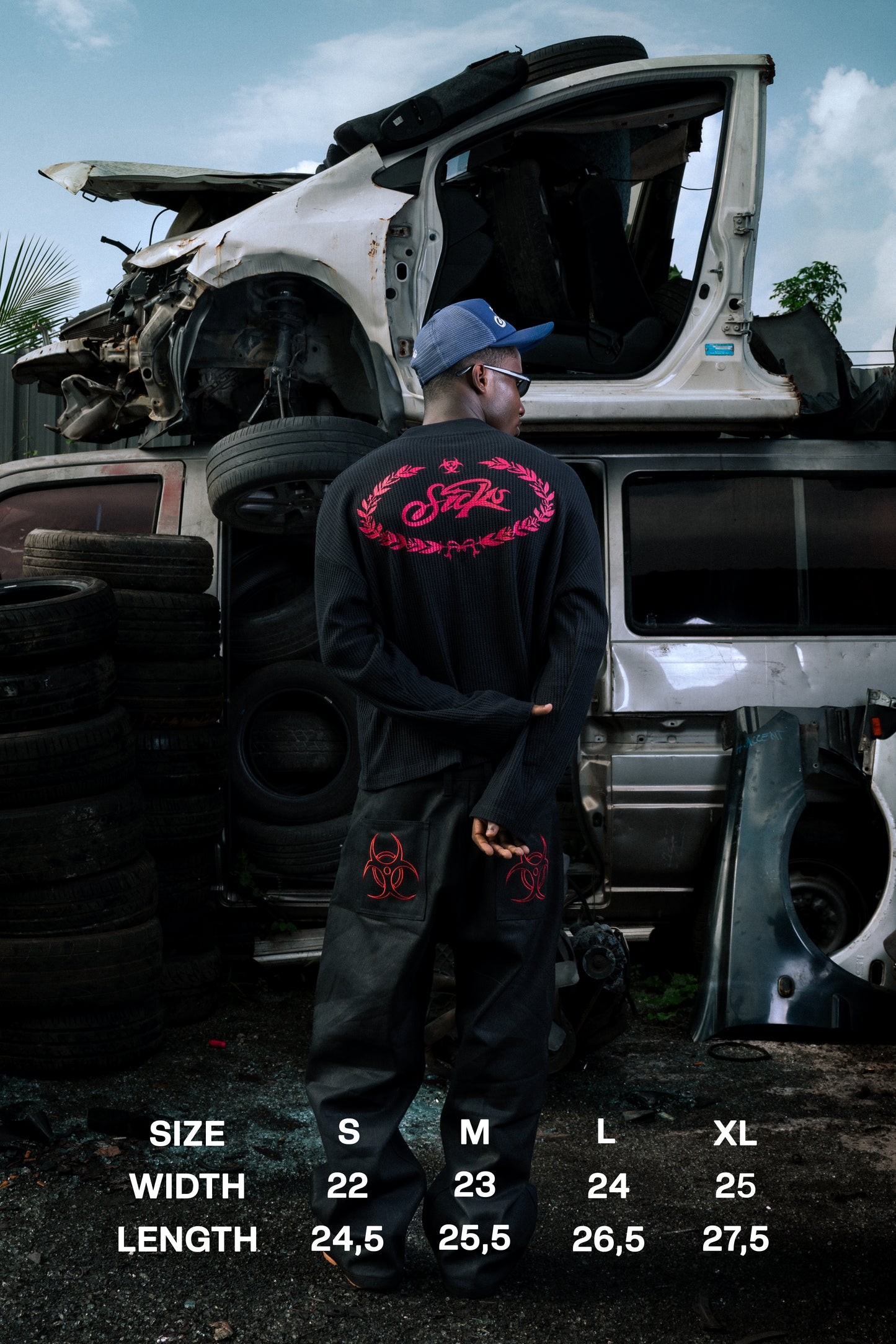 REBELLION RED WAFFLE TEE