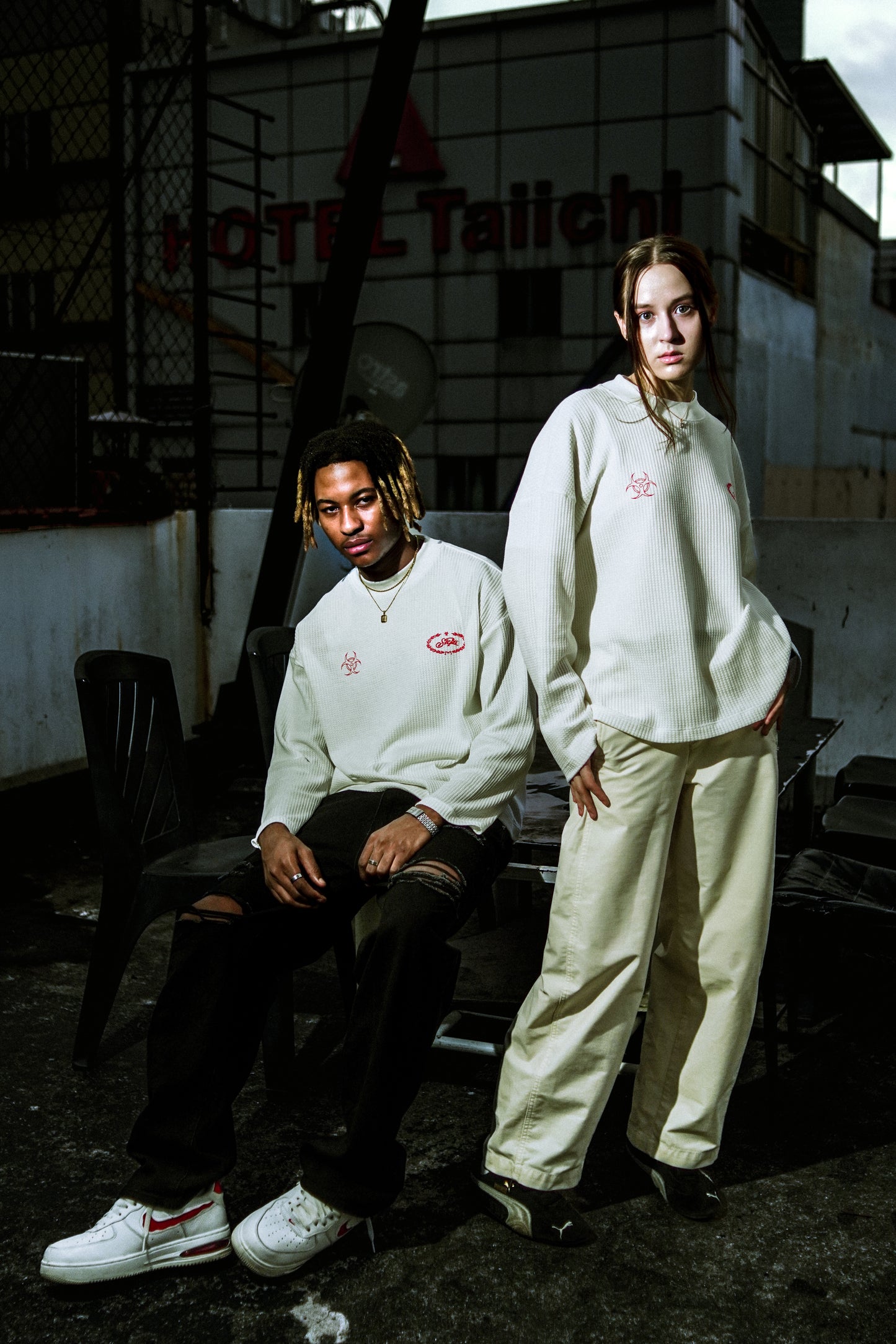 IVORY REIGN WAFFLE TEE