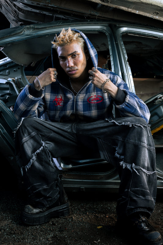 REVERSIBLE PLAID HOODIE